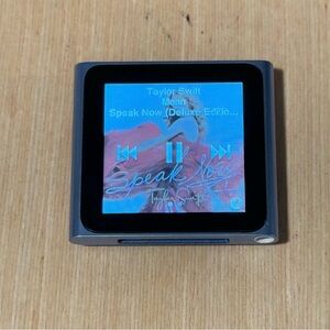 iPod Nano 6thGen 16GB Blue MC688LL/A1366 Tested Good Battery w/Char-2194/Songs!